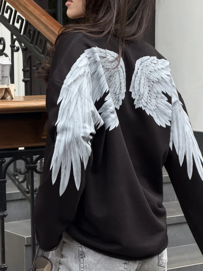 Оверсайз лонг з тринитки «WINGS»